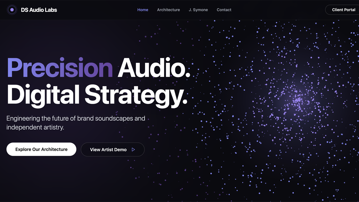 DS Audio Labs website homepage preview